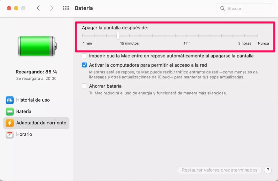 como hacer que la pantalla de mac no se apague - Cómo cambiar el tiempo de bloqueo de la pantalla en Mac