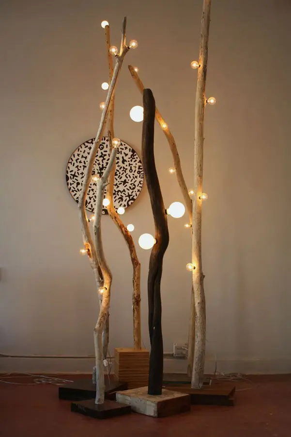 lamparas hechas con troncos de arbol - Cómo conservar la corteza de un tronco