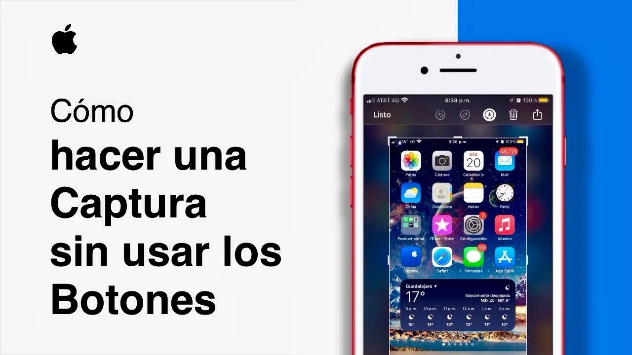 como hacer captura de pantalla iphone sin boton - Cómo hacer pantallazo tocando el iPhone