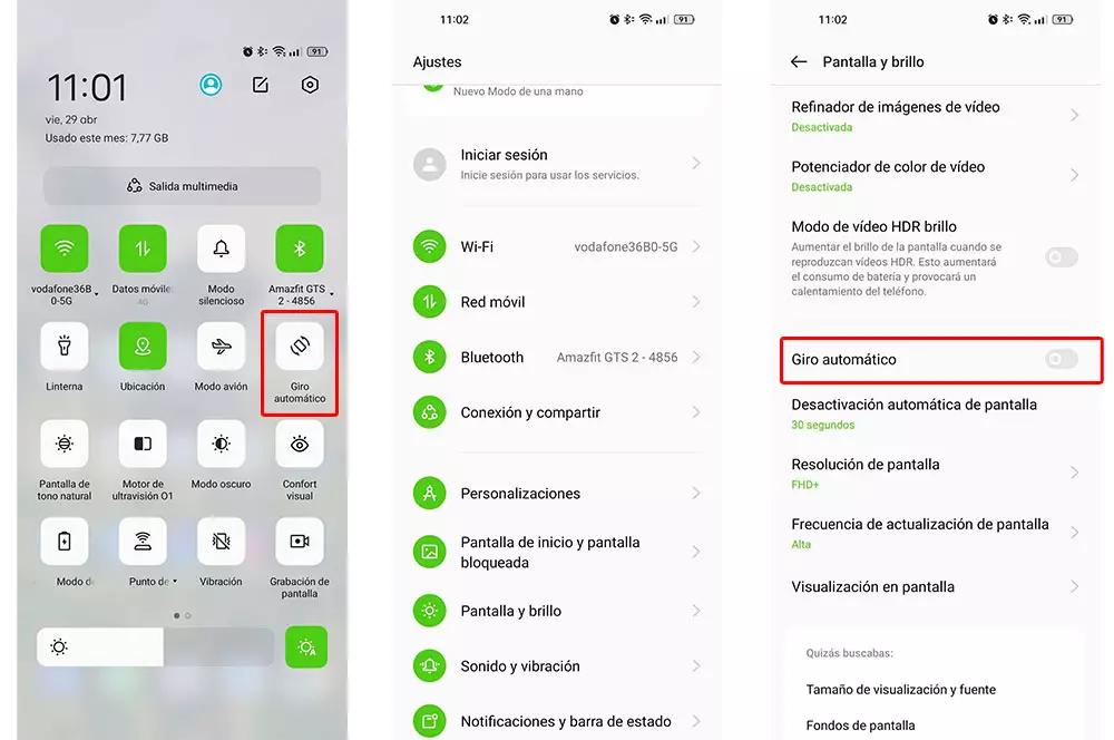 se me giro la pantalla del celular - Cómo hacer para que no gire la pantalla del celular