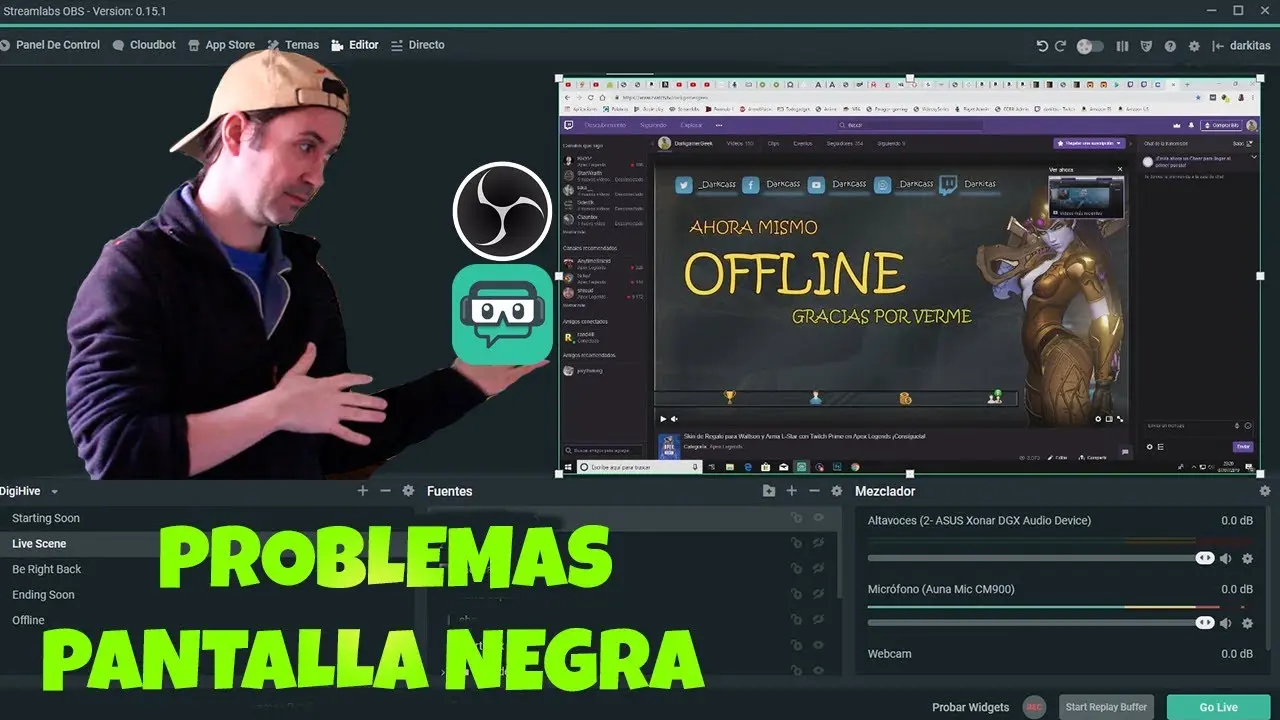 streamlabs pantalla negra - Cómo hacer que mi stream se vea fluido Streamlabs