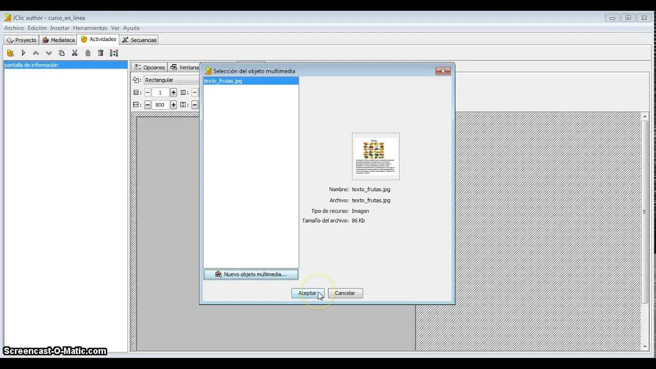 Pantalla de información JClic en formato HTML - Cómo hacer una actividad de exploracion en JClic pantalla de informacion jclic - Cómo hacer una actividad de exploracion en JClic
