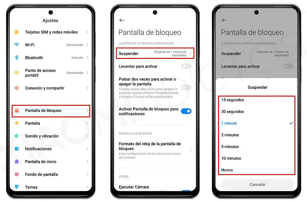 Ajustar tiempo de pantalla en dispositivos Android - Cómo modificar el tiempo de pantalla ajustar tiempo de pantalla - Cómo modificar el tiempo de pantalla