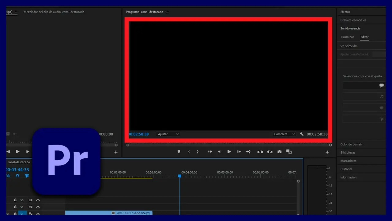 pantalla negra premiere - Cómo poner pantalla negra en Adobe Premiere