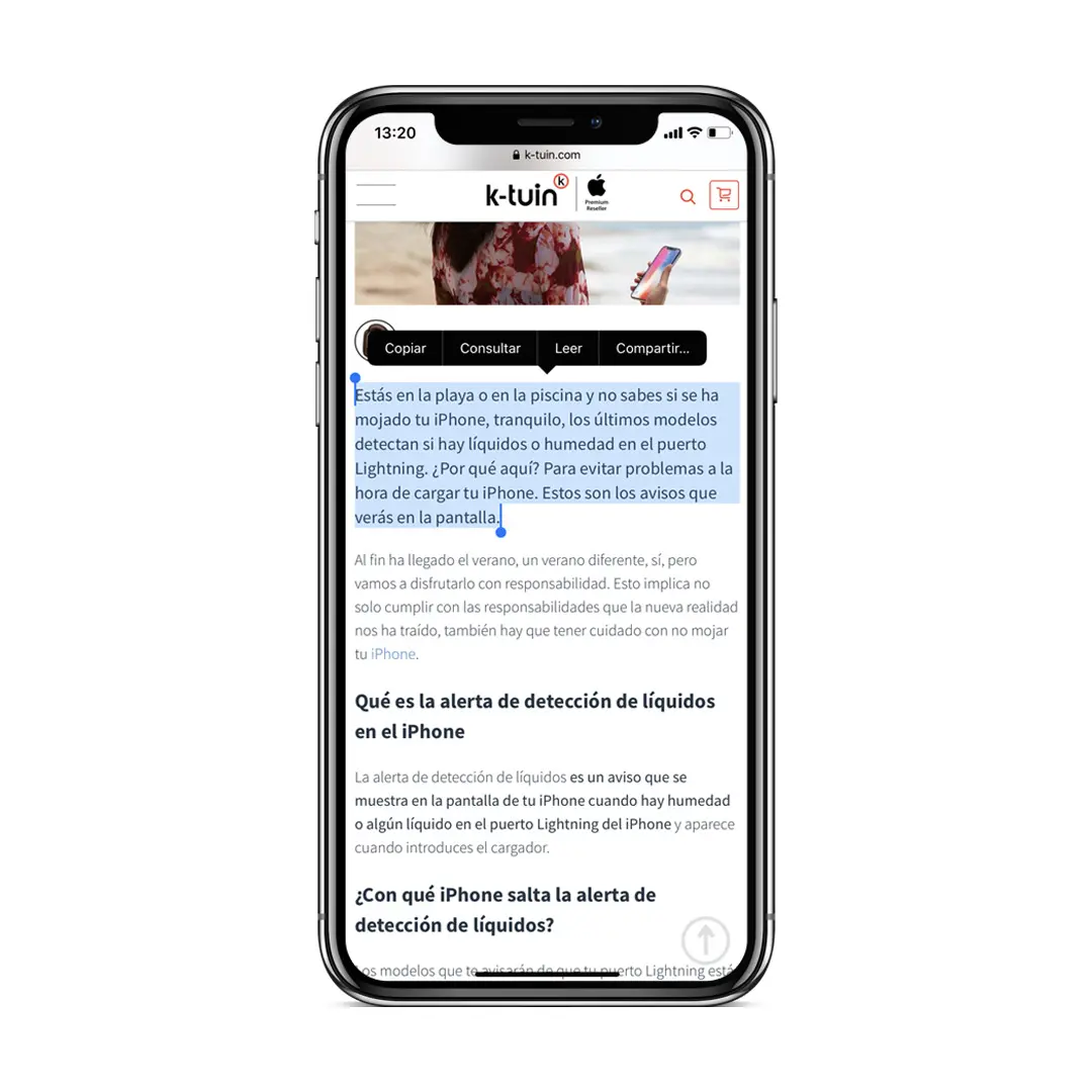 Tutorial de lectura de pantalla en iphone