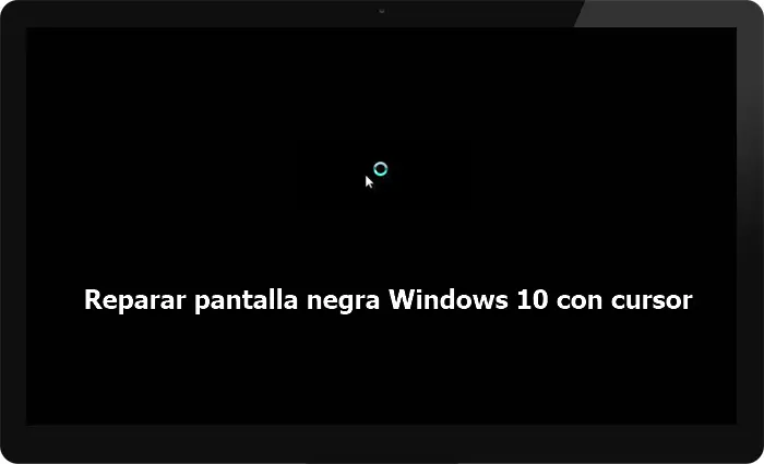 pantalla negra solo se ve el cursor windows 10 - Cómo reiniciar un computador con la pantalla negra