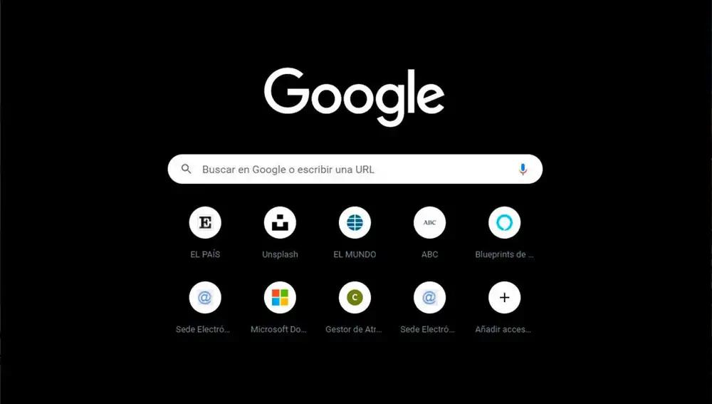 como poner la pantalla de google en negro - Cómo se cambia el color de Google