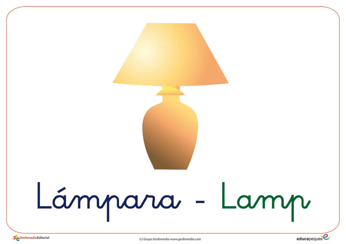 lamp inglés - Cómo se dice en español lamp