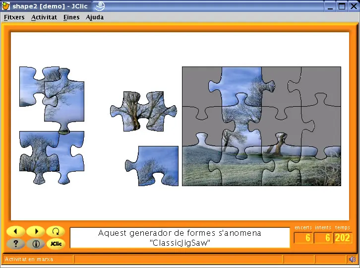 Pantalla de información JClic en formato HTML - Cuántas actividades en JClic pantalla de informacion jclic - Cuántas actividades en JClic