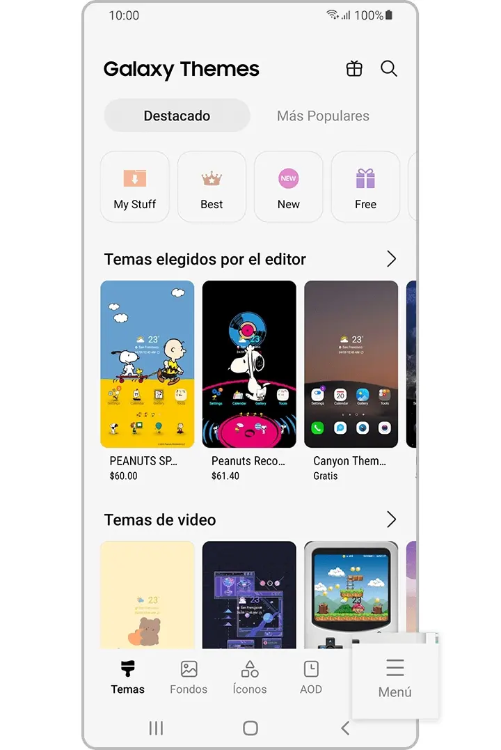 temas de pantalla samsung - Dónde encuentro los temas en Samsung