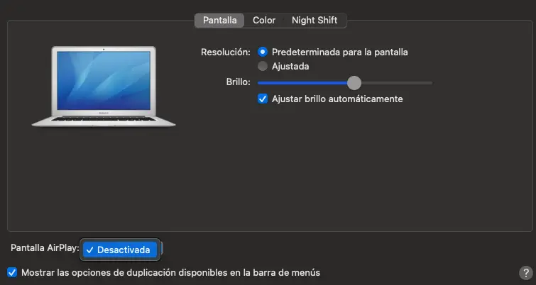 pantalla airplay desactivada mac - Por qué mi Mac no me deja activar AirPlay