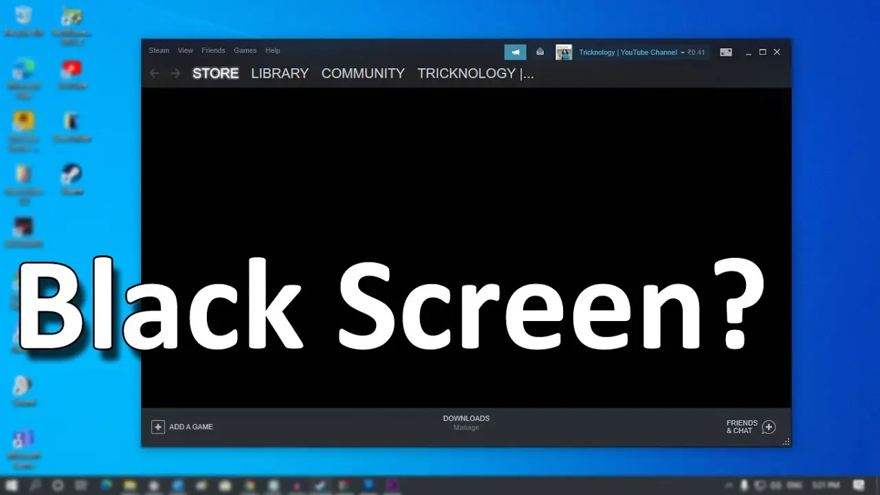 steam pantalla negra - Por qué no carga la página de Steam