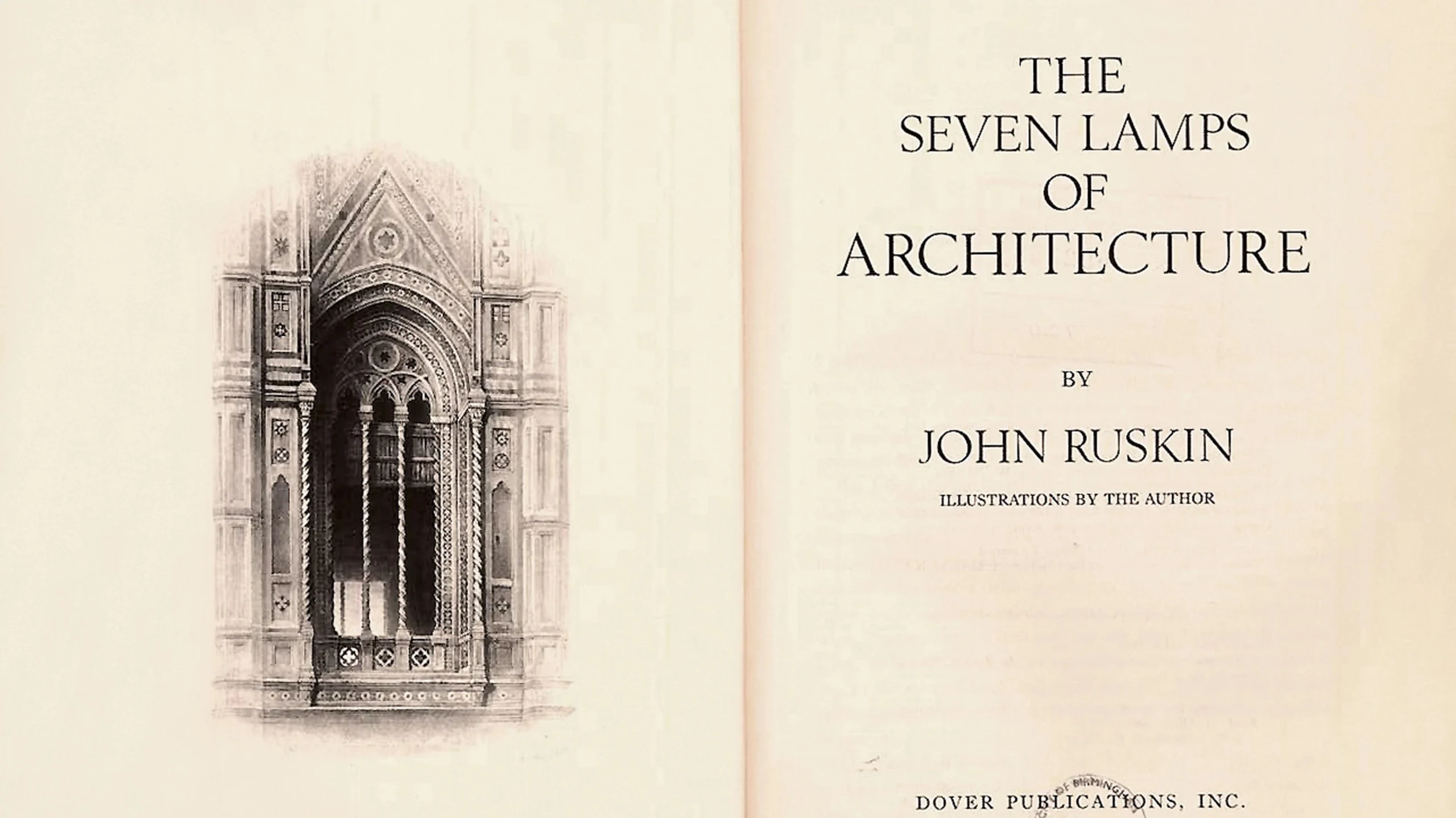 john ruskin las siete lámparas de la arquitectura - Qué es la arquitectura según Ruskin