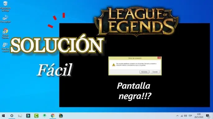 pantalla de carga en negro lol - Qué hacer si el League of Legends no abre