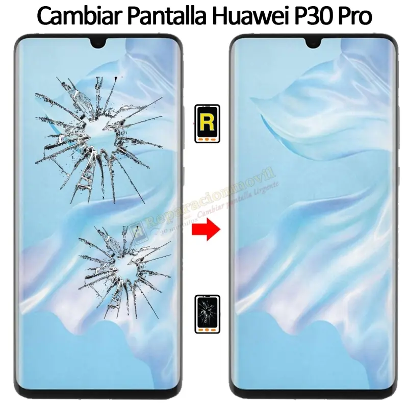 cambiar pantalla de huawei p30 pro - Qué pantalla trae el Huawei P30 Pro