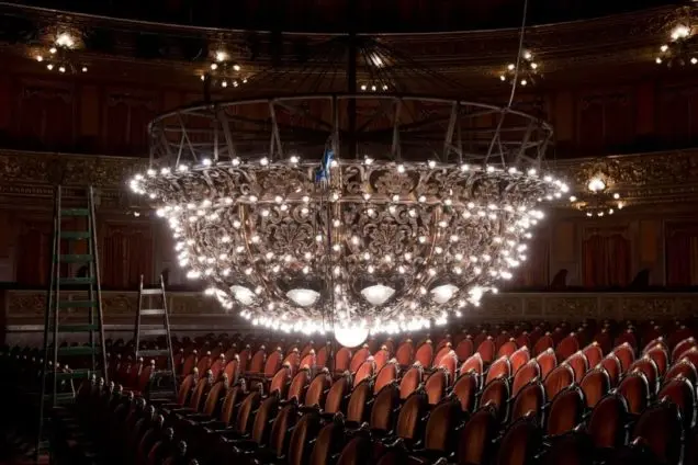 Lámpara del Teatro Colón: Una obra maestra de iluminación - Quién pintó el techo del Teatro Colón lampara del teatro colon - Quién pintó el techo del Teatro Colón